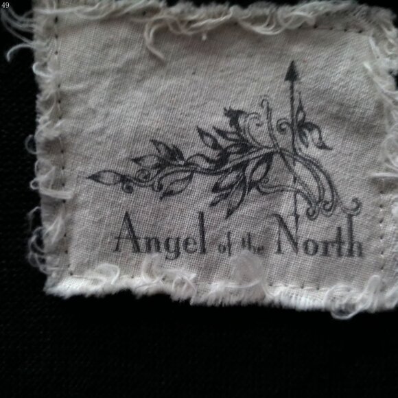 Anthropologie Angel of the North 3/4 Sleeve Open Front Linen Navy Cardigan XL - Picture 5 of 9